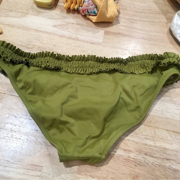J crew large green ruffle bikini bottoms - Picture 7 of 7